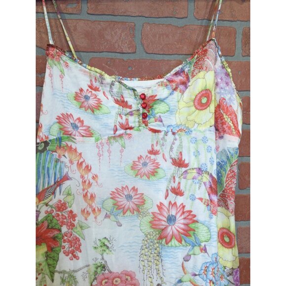 Anthropologie Deletta Womens Floral Maxi Dress Size 14 Ruffle Babydoll Fairycore - Picture 9 of 9